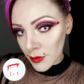 Lentes de contacto de color con hendidura blanca para trauma de Halloween